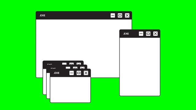 green screen error tab, animated videos