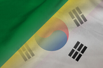 Republic of the Congo and South Korea national flag international relations KOR COD