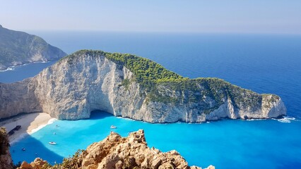 greece, zakynthos, sea, shipwreck
