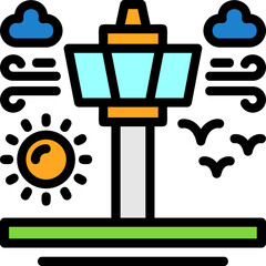 Air traffic control tower Icon