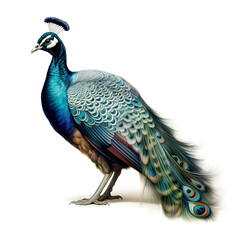 Obraz premium peacock isolated on white