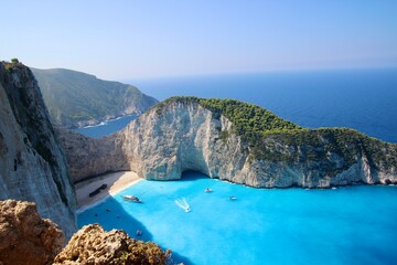 greece, zakynthos, sea, shipwreck