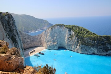 greece, zakynthos, sea, shipwreck