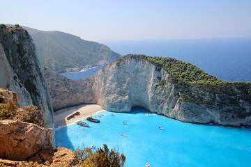 greece, zakynthos, sea, shipwreck