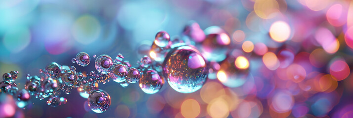 Molecule structure close up render