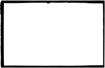 Photo film frame of an old camera with transparent background (png image)