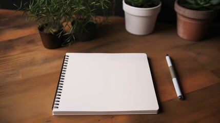 Study Desk Personalized Notebook Mockup - AI Generated