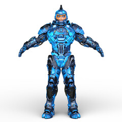 Fototapeta premium 骸骨面のロボット 3DCG レンダリング