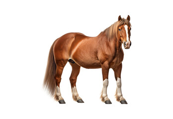 Obraz premium horse_on_a_transparen_closeup_full_body_smile_