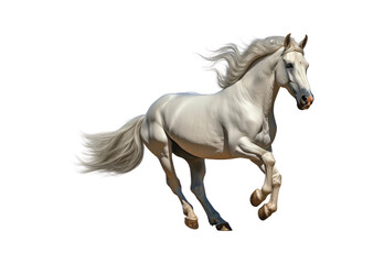 Obraz na płótnie Canvas white_horse_running