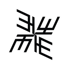 MONOGRAMS LOGO CERAMIC DESIGN IN THE SHAPES OF THE LETTERS 