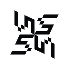 MONOGRAMS LOGO CERAMIC DESIGN THAT SHAPES THE NUMBER 