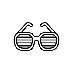 Fototapeta premium Eyeglasses outline icons, minimalist vector illustration ,simple transparent graphic element .Isolated on white background