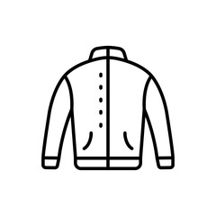 Jacket outline icons, minimalist vector illustration ,simple transparent graphic element .Isolated on white background