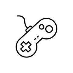 Game controller outline icons, minimalist vector illustration ,simple transparent graphic element .Isolated on white background