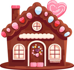 chocolate house illustration