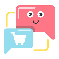 Chat bubble icon. Smart business marketing concept