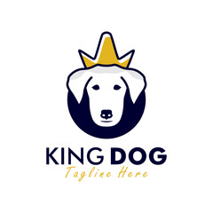dog king vector illustration logo