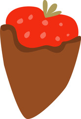 ice cream with strawberry
