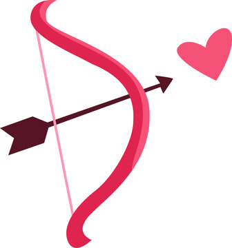 cupids bow and heart arrow