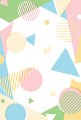 背景素材_ラフなメンフィス柄