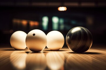 Bowling Strike bunt. Generative AI