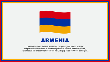Armenia Flag Abstract Background Design Template. Armenia Independence Day Banner Social Media Vector Illustration. Armenia Banner