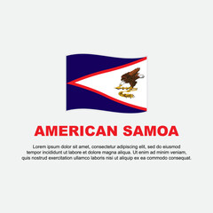 American Samoa Flag Background Design Template. American Samoa Independence Day Banner Social Media Post. American Samoa Background