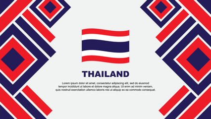 Thailand Flag Abstract Background Design Template. Thailand Independence Day Banner Wallpaper Vector Illustration. Thailand
