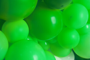Balloons in different colors as background, closeup