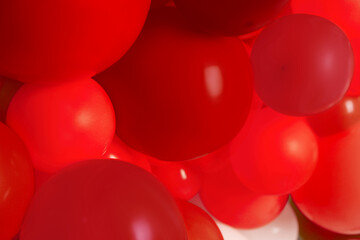 Balloons in different colors as background, closeup