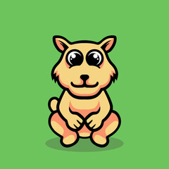 Cat cartoon mascot design illustration 