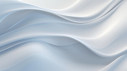Obraz premium White swirling satin fabric waves. 