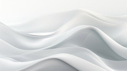 Obraz premium White swirling satin fabric waves. 
