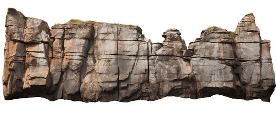 Rock cliff wall , isolated background, png,