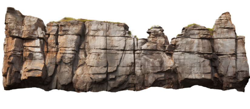 Rock cliff wall , isolated background, png,