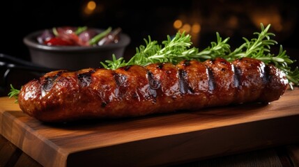 This delectable sausage embodies the smoky essence of the grill, capturing the aromas of summer barbecues with its perfectly charred exterior. Infused with a symphony of herbs and es, every