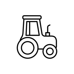 Tractor outline icons, agriculture minimalist vector illustration ,simple transparent graphic element .Isolated on white background
