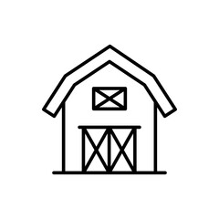 Barn outline icons, agriculture minimalist vector illustration ,simple transparent graphic element .Isolated on white background