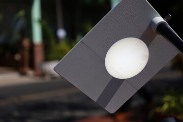Telescope shows the solar an plate. Closeup of the white steel plate that receives images of the...