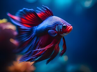 betta fish in the water