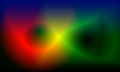 Abstract gradient with multicolored glow, refocused effect, blurry illustration background