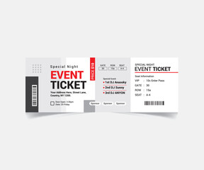 Simple Event Ticket Template Vector File