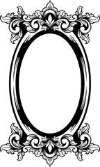 Vector mirror ornament frame illustration