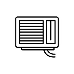 Air conditioner outline icons, minimalist vector illustration ,simple transparent graphic element .Isolated on white background