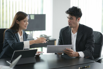 Asia business meeting   consultations of business people in the company's meeting room. 