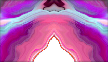 Digital smudge painting of brightly colored inks, neon spectrum, shiny gradients, lustrous lines, dazzling. Hand drawing illustration. NOT AI.