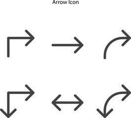 Arrows outline set icons. Arrow icon. Arrow vector collection. Arrow. Cursor. Modern simple arrows. Vector illustration