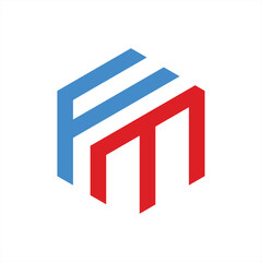 letter fm logo design
