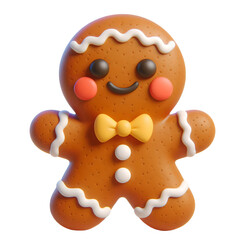Gingerbread Man 3d Icon Illustration